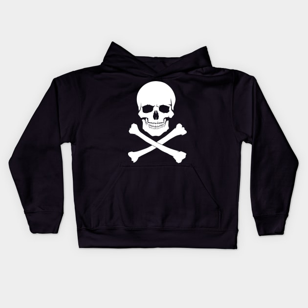 Pirate flag-Jolly Rojer Kids Hoodie by Dimedrolisimys